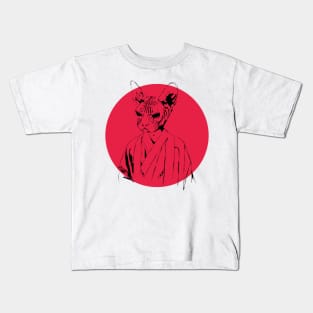 samurai cat Kids T-Shirt